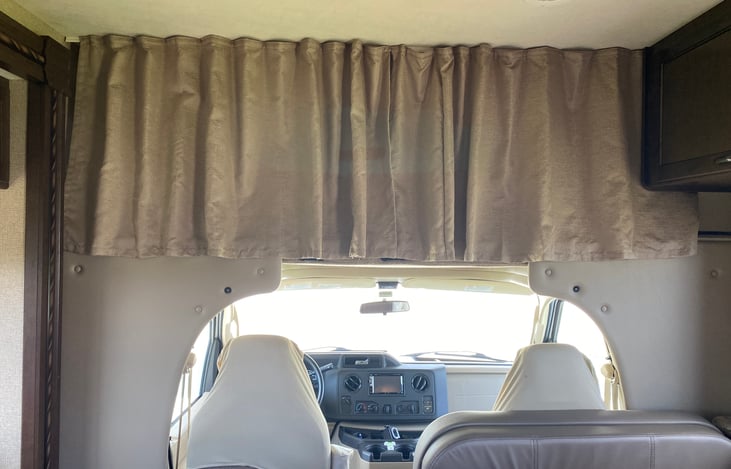 Privacy and comfort in the over cab queen bed