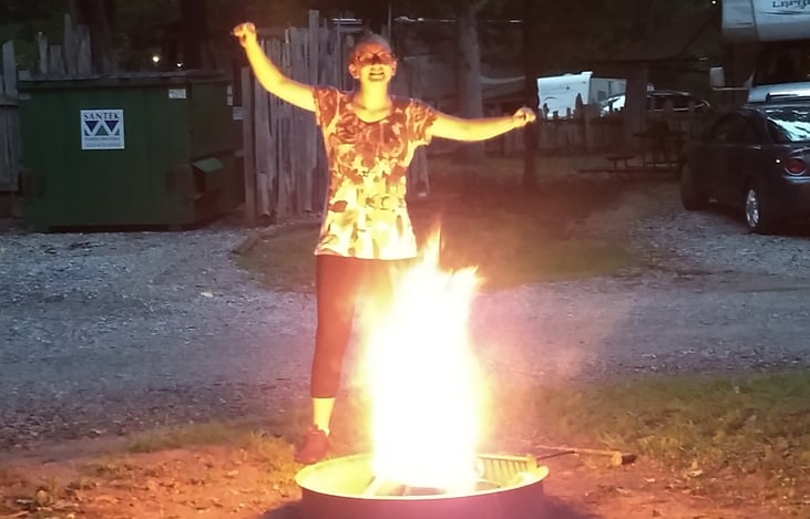 "I have made fire!!!!"