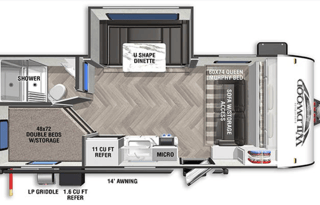 Easy tow small  family camper with slide out