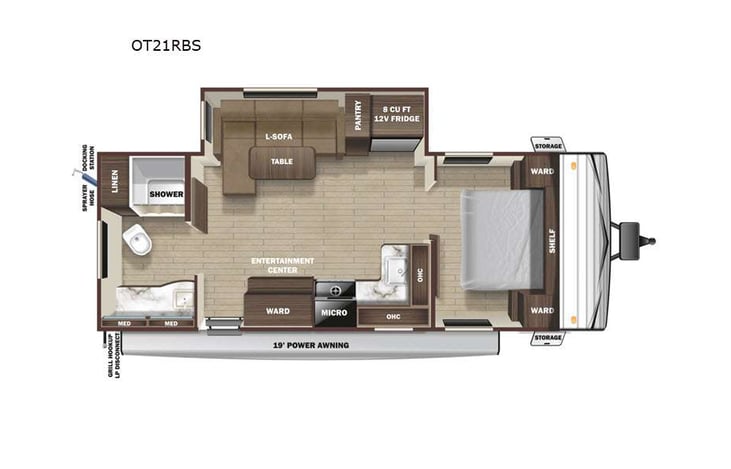 Representative floor plan provided by a trusted RVshare partner.