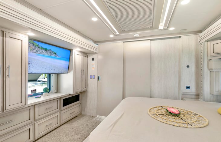 Nice sized TV with plenty of storage