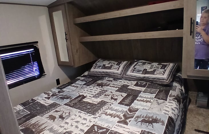 We added a residential queen mattress for added comfort.