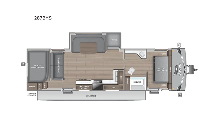 Representative floor plan provided by a trusted RVshare partner.