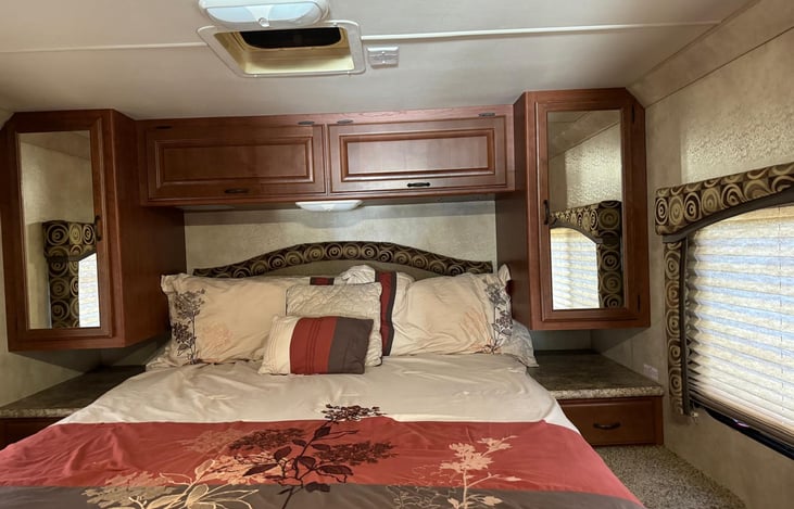 Bedroom includes queen size mattress.