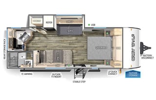 23 Cherokee Grey Wolf - Black Label Travel Trailer
