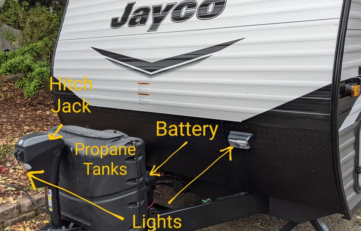 Front of trailer highlighting key elements