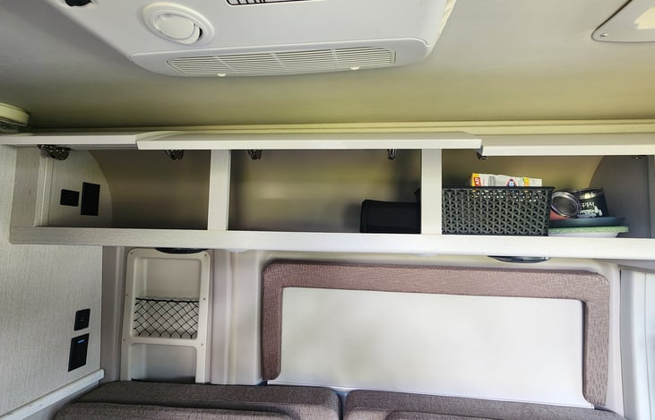 Top bench/bed storage