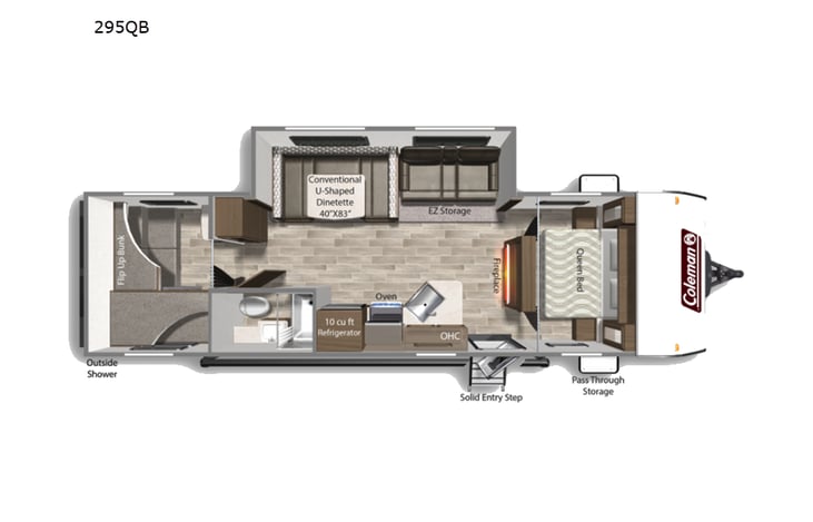 Representative floor plan provided by a trusted RVshare partner.