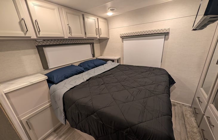 The Adventure Wagon - Queen Bed and Blackout Curtains