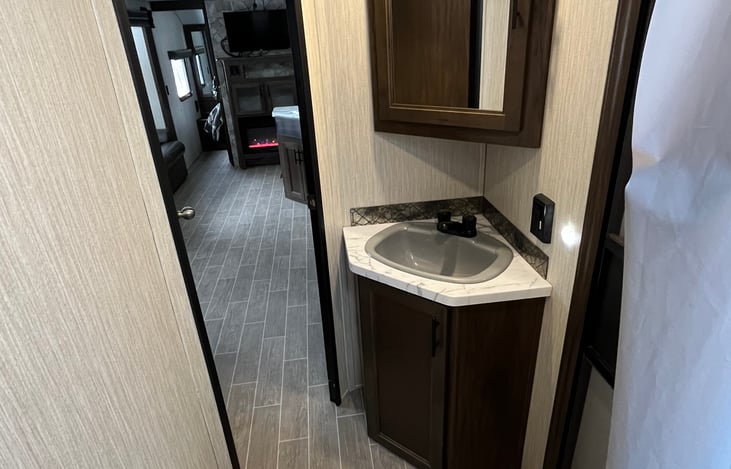 Bathroom with separate entrance