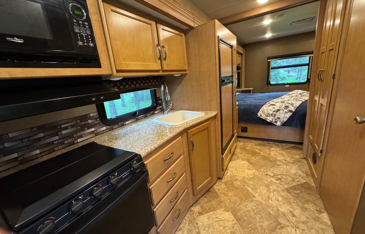 View of kitchen and bedroom