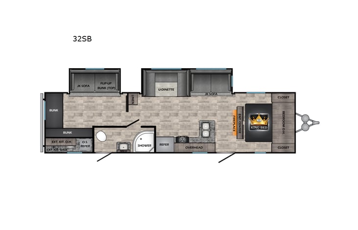 Representative floor plan provided by a trusted RVshare partner.