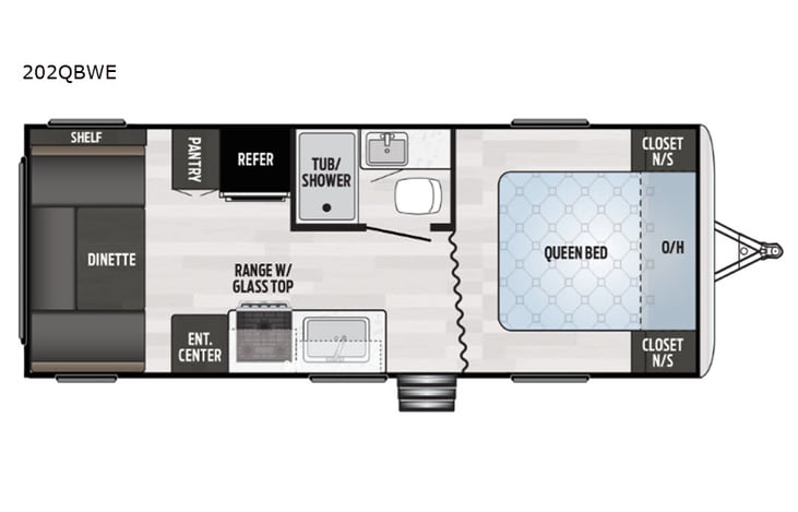 Representative floor plan provided by a trusted RVshare partner.