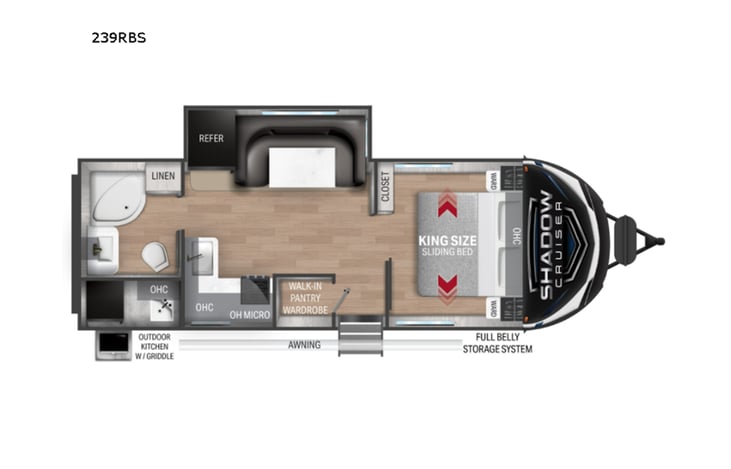 Representative floor plan provided by a trusted RVshare partner.