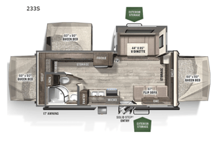 “The Rollicking Retreat” 2022 Forest River RV Flagstaff Shamrock 233S
