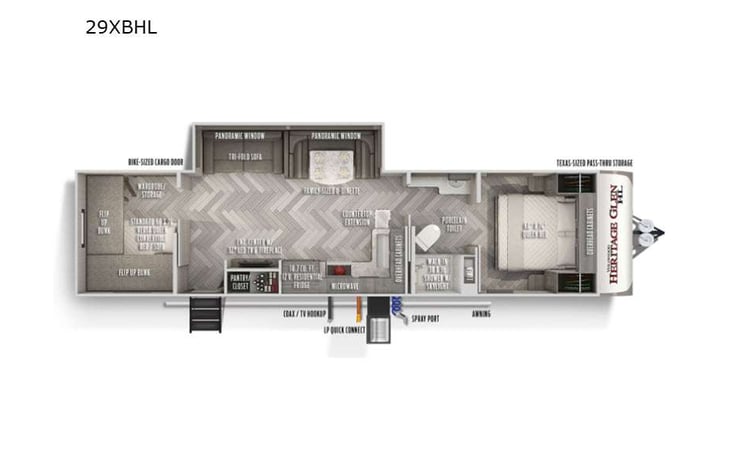 Representative floor plan provided by a trusted RVshare partner.