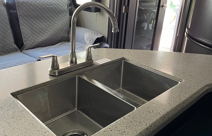 Nice deep double sink