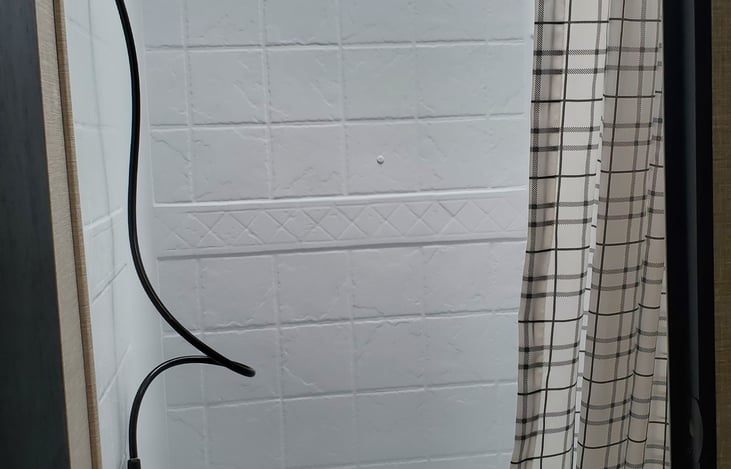 Private shower and toilet