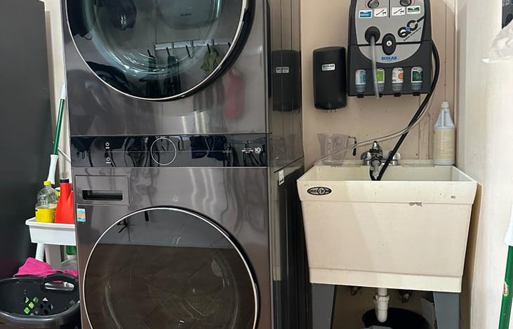 Laundry available in the Barn for guests to use for free