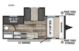 Cute loaded camper w/bunkbeds-2022KZSportsman181BH