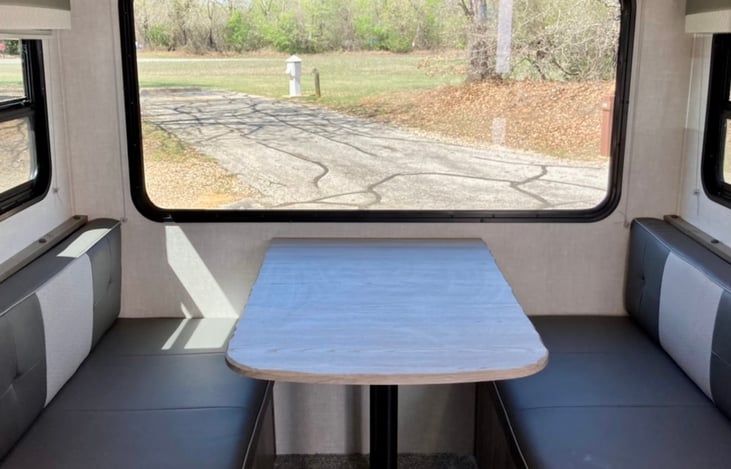 Great views from the slide-out dinette.