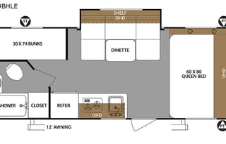2019 Forest River RV Surveyor Bunk House
