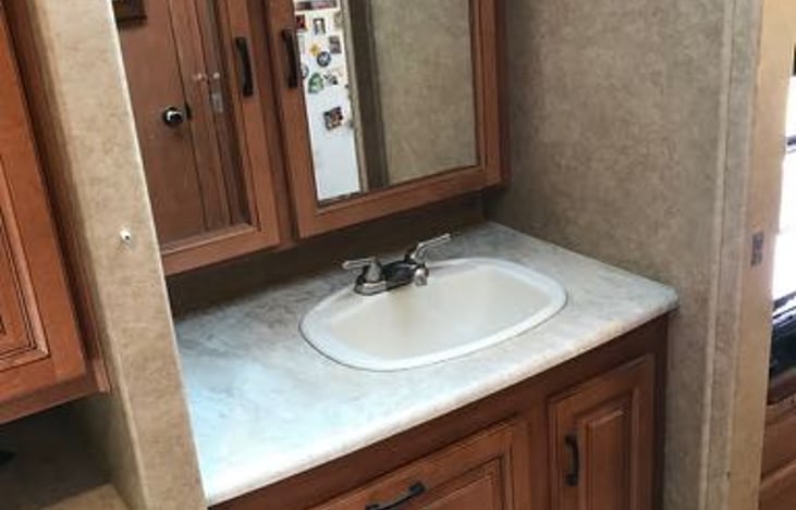 Bathroom vanity and sink