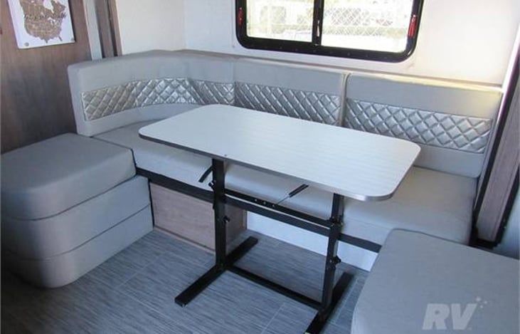 Dinette converts to additional sleeping area