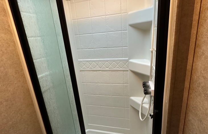 Shower and toilet - shower gel and shampoo included at no additional cost