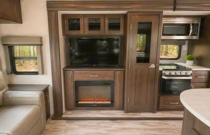 Entertainment Center and Fireplace