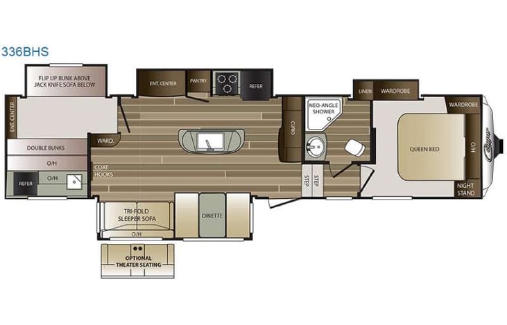 Representative floor plan provided by a trusted RVshare partner.