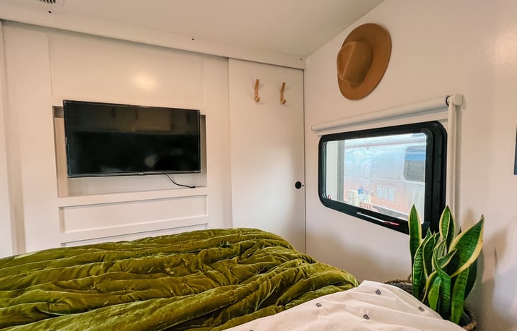 Primary Bedroom - Private TV and closets