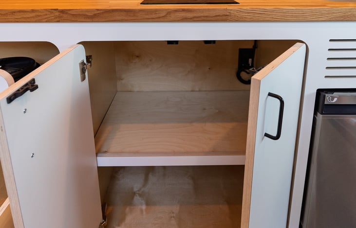 So much storage under the sink.