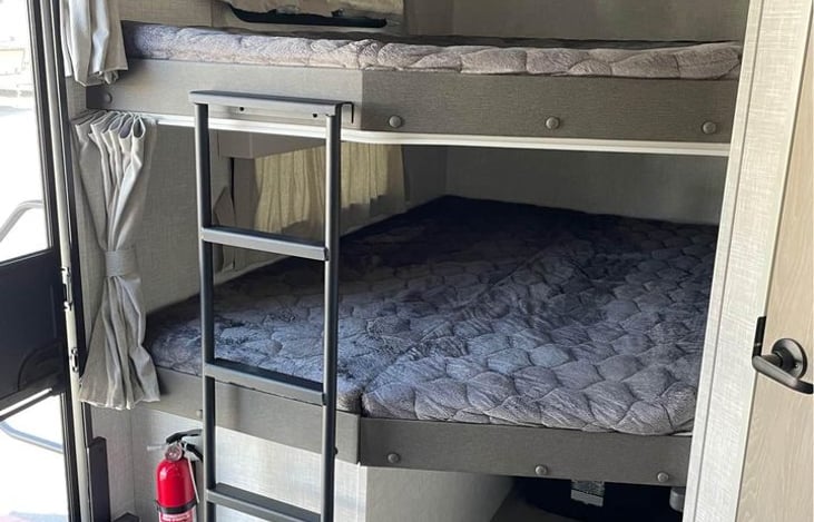 Double Bunk beds are perfect for an adult or two. bunk size 48" x 76"