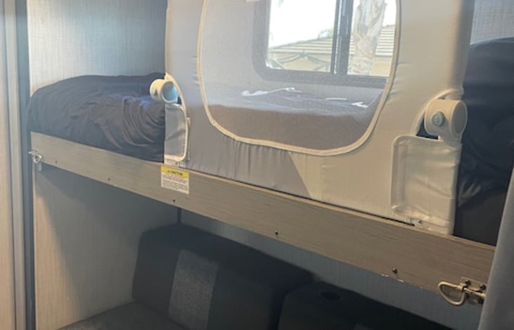 upper and lower bunk area