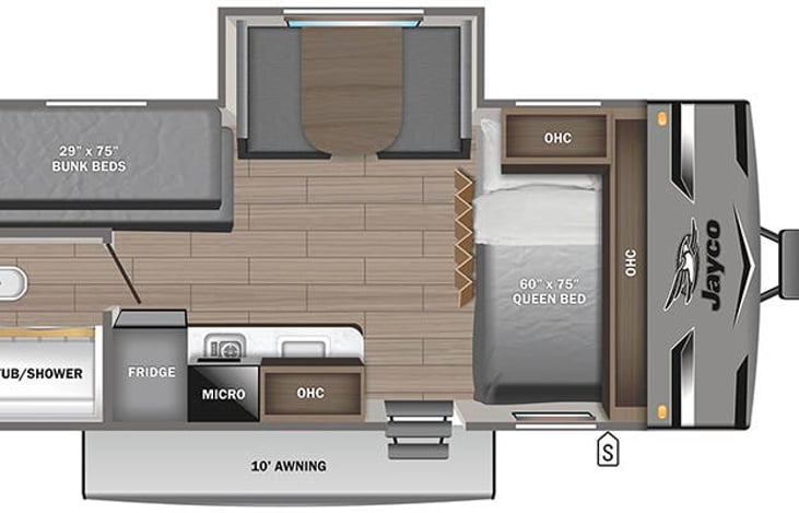 Floor plan of the camper