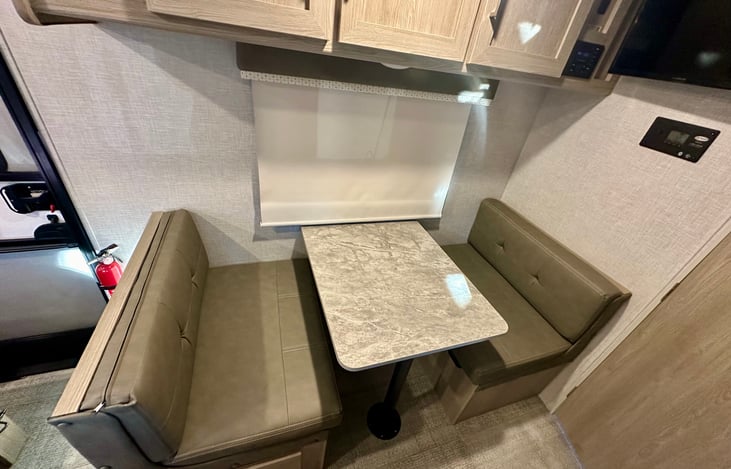 Dinette that easily folds into twin bed