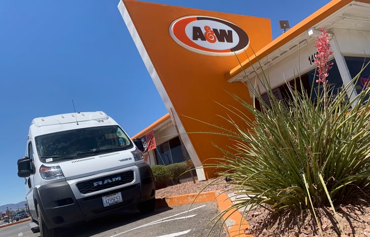 Didn't know if this should be "Exterior" or "Dining."  But we've definitely dined at these more than once along the way. Can you say "Car Hop"?!