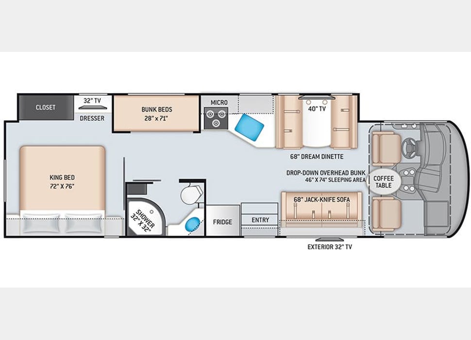 Class A Motor Home rentals in Ontario