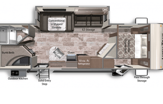 Go Explore Rentals - Bunkhouse Adventure Trailer 2022 Aspen Trail 2850BHS