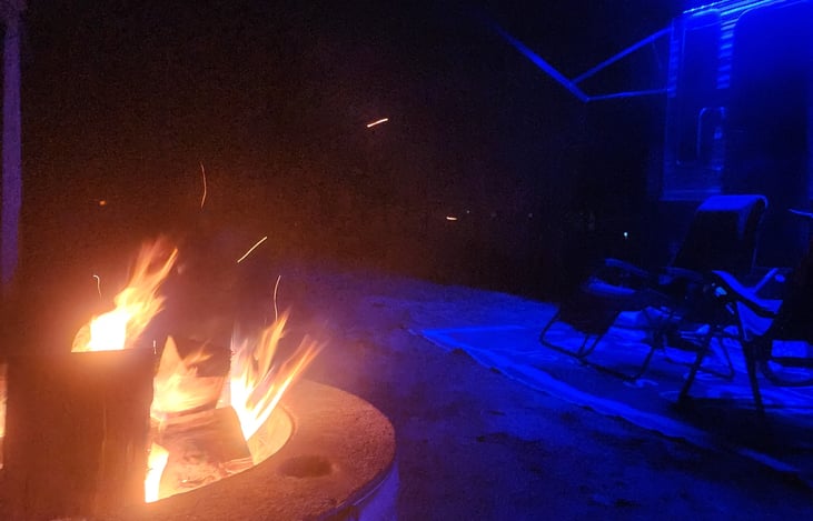 The outside lighting brings ambiance and safety!