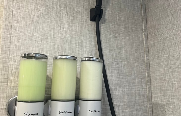 soap, conditioner, and body wash included!