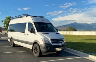 Family Size Mercedes-Benz Sprinter w/ Rock Wall