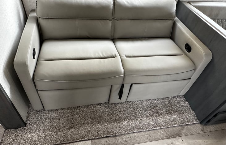 Couch, with kick out foot rest and bed combo