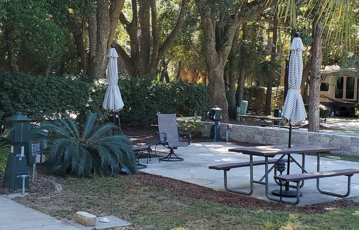 Hilton Head Island RV Resort site available for delivery or stay.