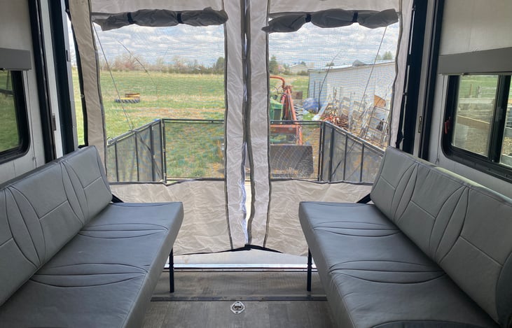 Close the magnetic screen if you want to keep bugs out