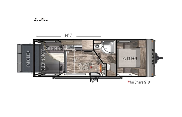 Representative floor plan provided by a trusted RVshare partner.