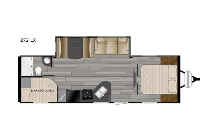 Representative floor plan provided by a trusted RVshare partner.