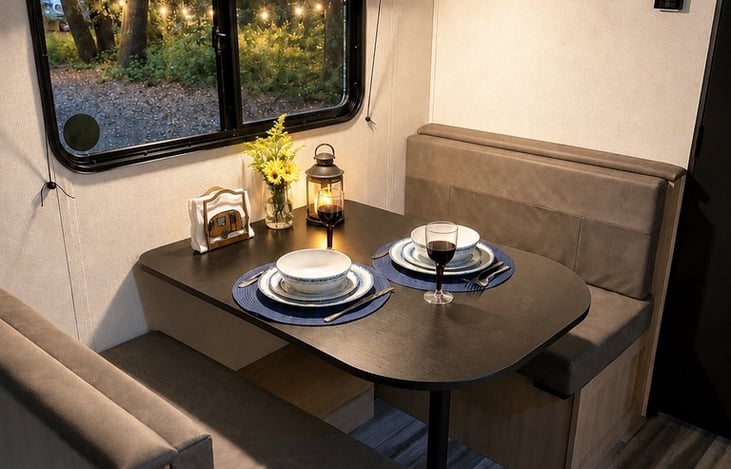 Eating Indoors?  Dinette Setup.