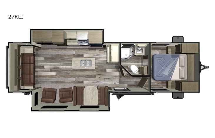 Representative floor plan provided by a trusted RVshare partner.